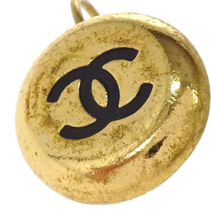 Chanel Button Pierced Earrings Gold 96A