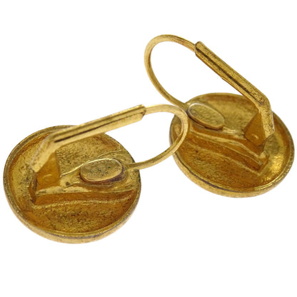 Chanel Button Pierced Earrings Gold 96A