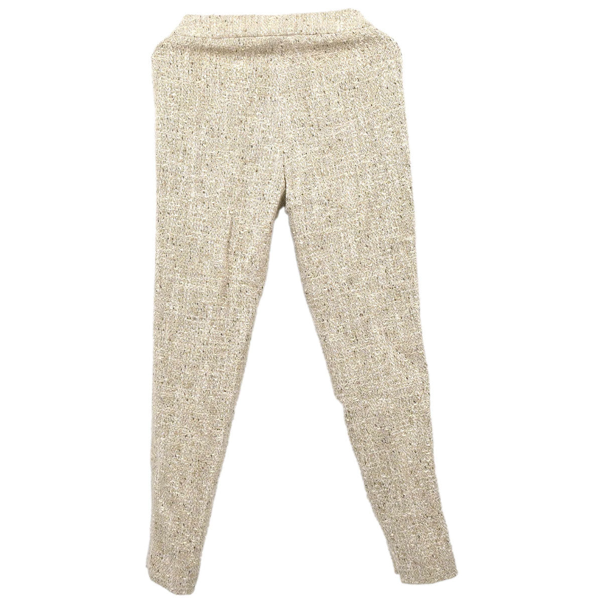 Chanel 2003 Long Pants Tweed Beige #36