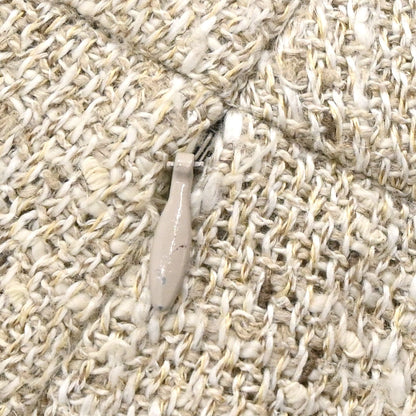 Chanel 2003 Long Pants Tweed Beige #36