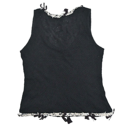 Chanel 2005 Sleeveless Tank Top Knit Black #38