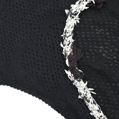 Chanel 2005 Sleeveless Tank Top Knit Black #38