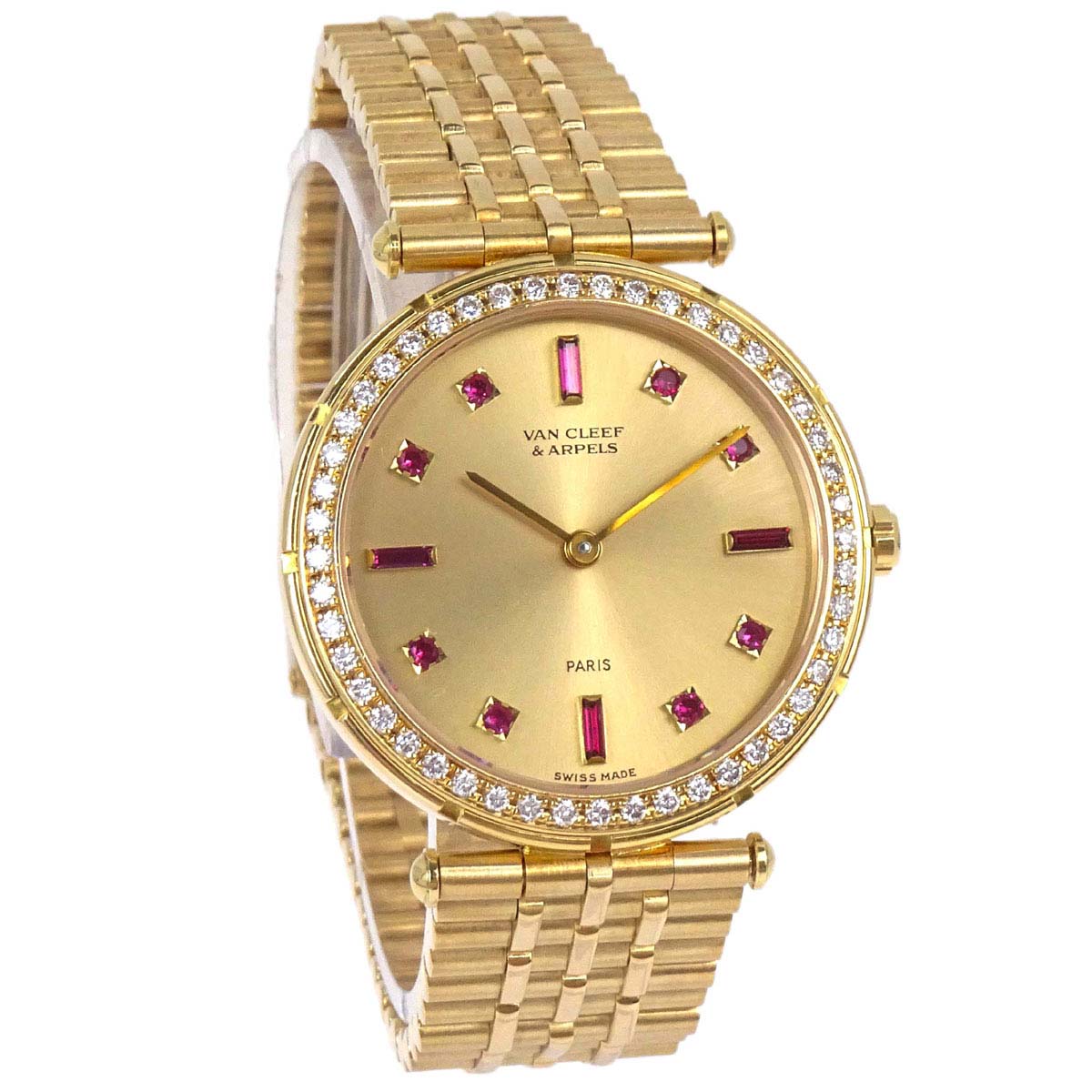 Van Cleef & Arpels Sport 30mm Ref.14302B1 Quartz Watch 18KYG Ruby