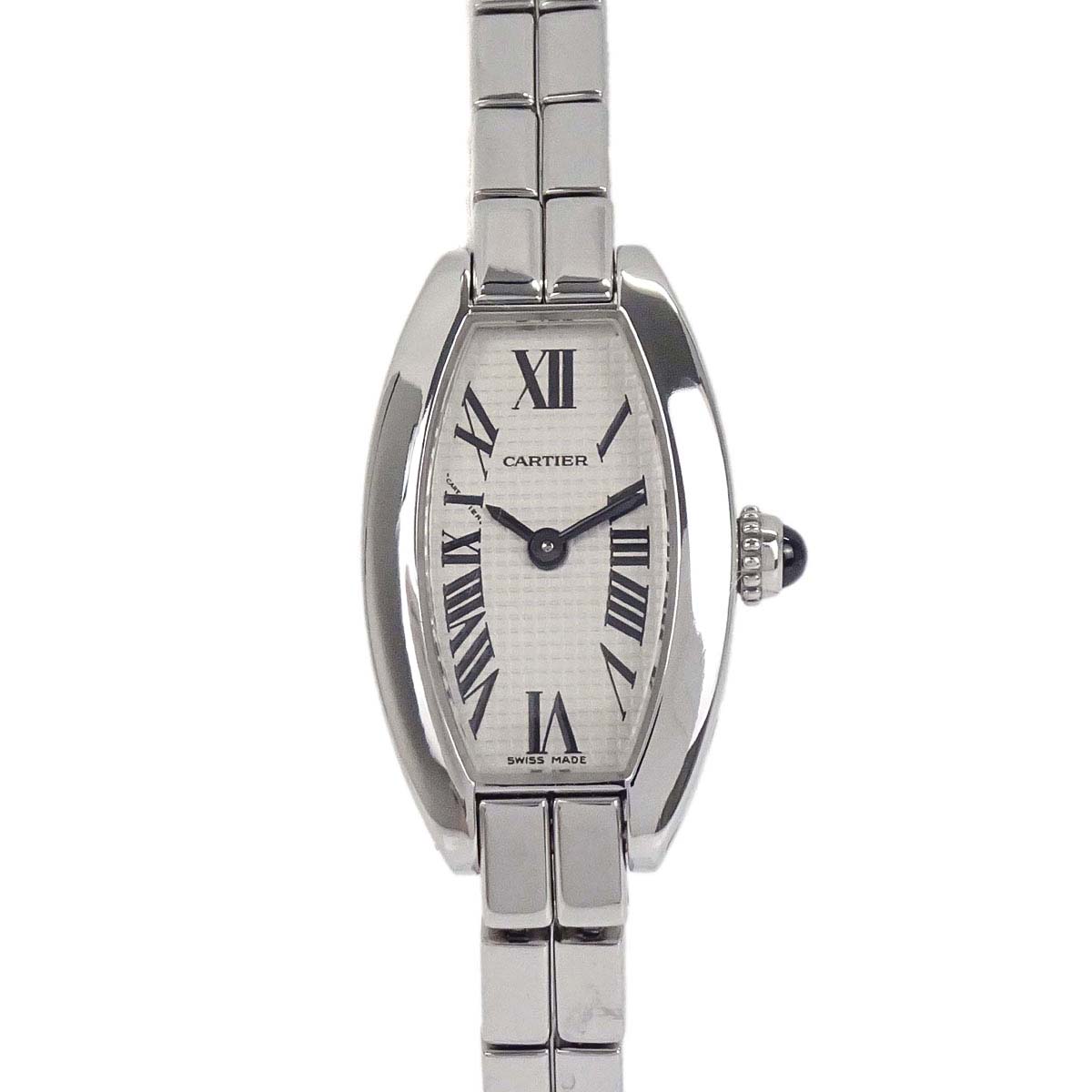 Cartier Tonneau Lanieres 16mm Ref.2545 Quartz Watch 18KWG