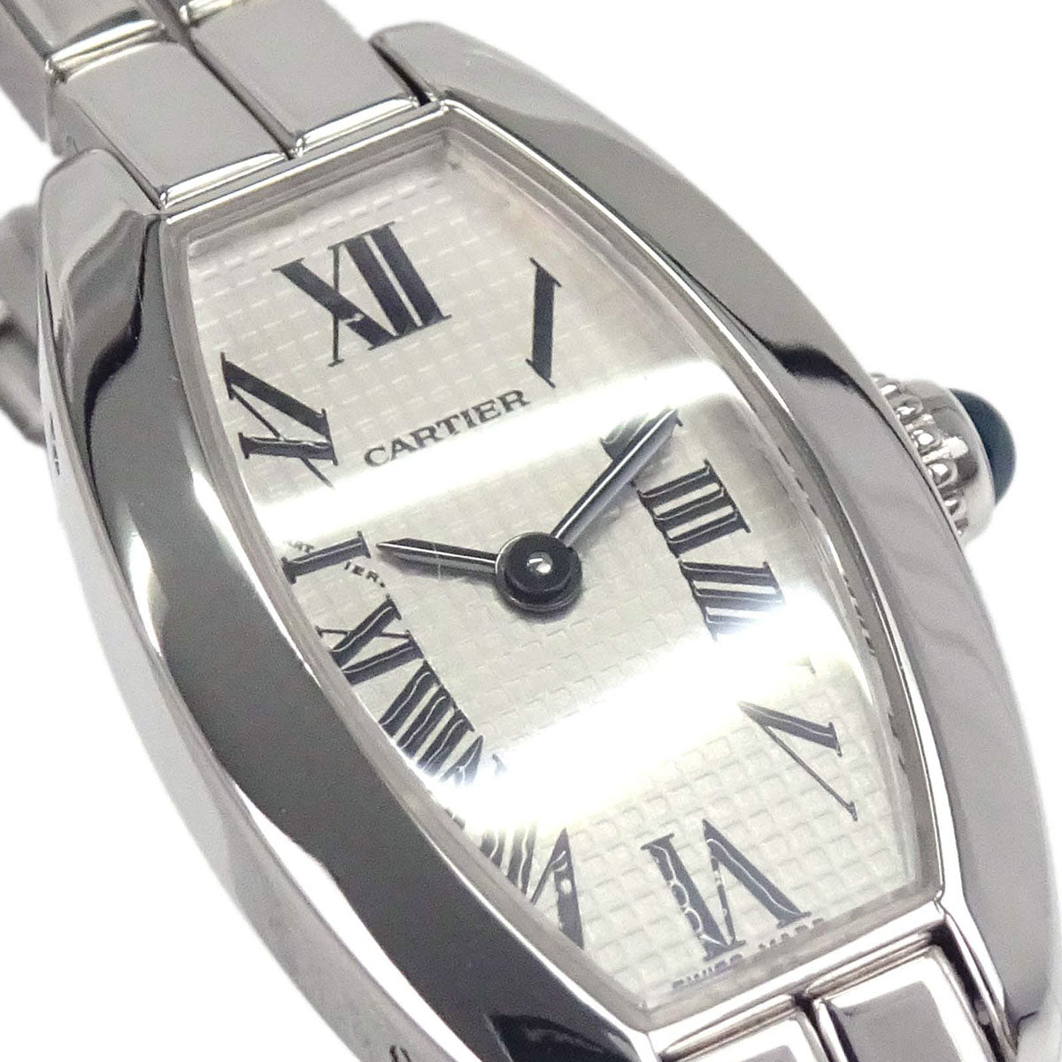Cartier Tonneau Lanieres 16mm Ref.2545 Quartz Watch 18KWG