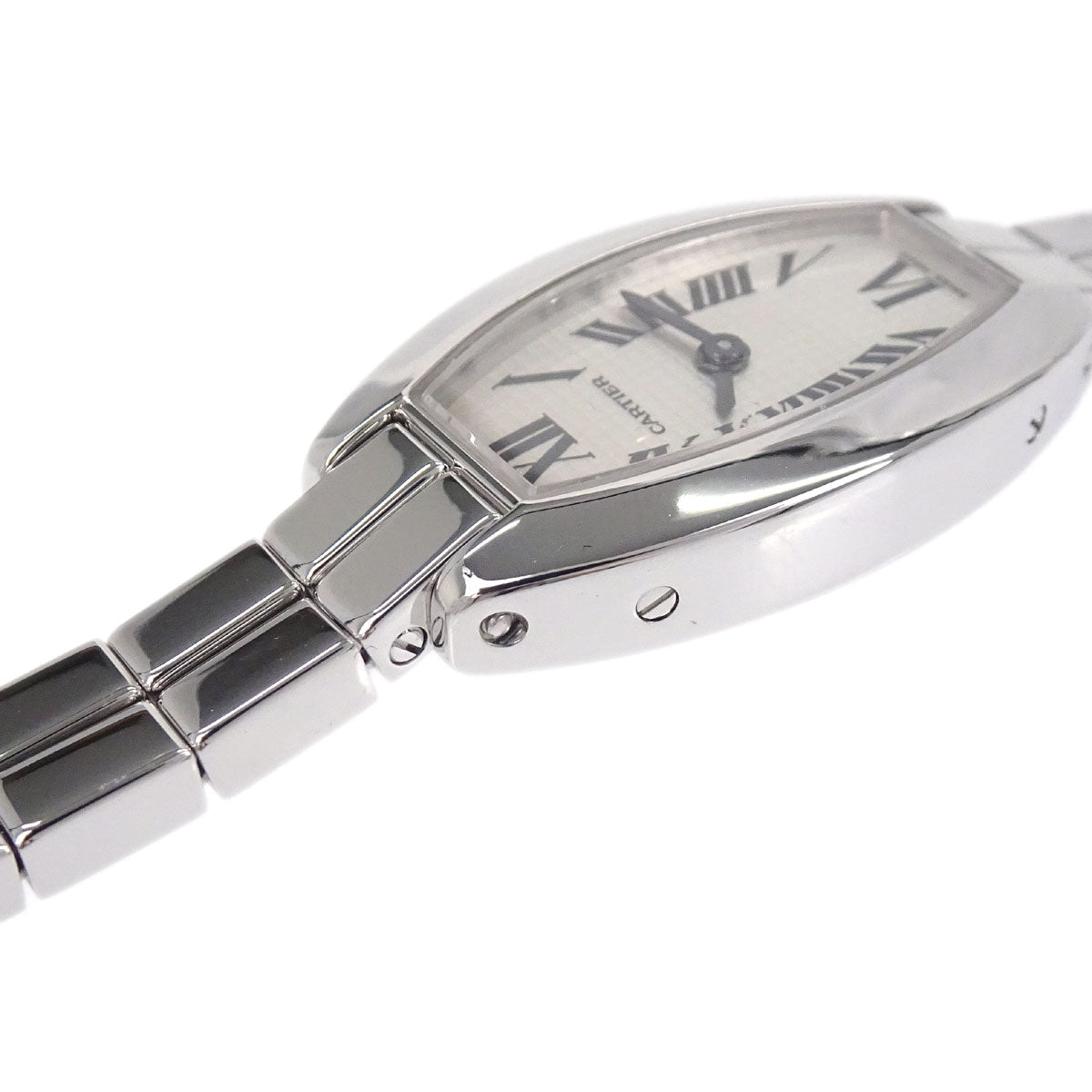 Cartier Tonneau Lanieres 16mm Ref.2545 Quartz Watch 18KWG