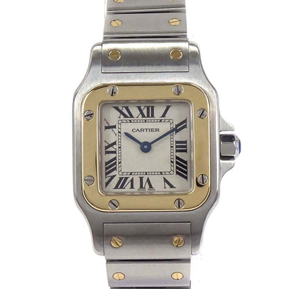 Cartier Santos Galbee SM 24mm Ref.1567 Quartz Watch 18KYG SS