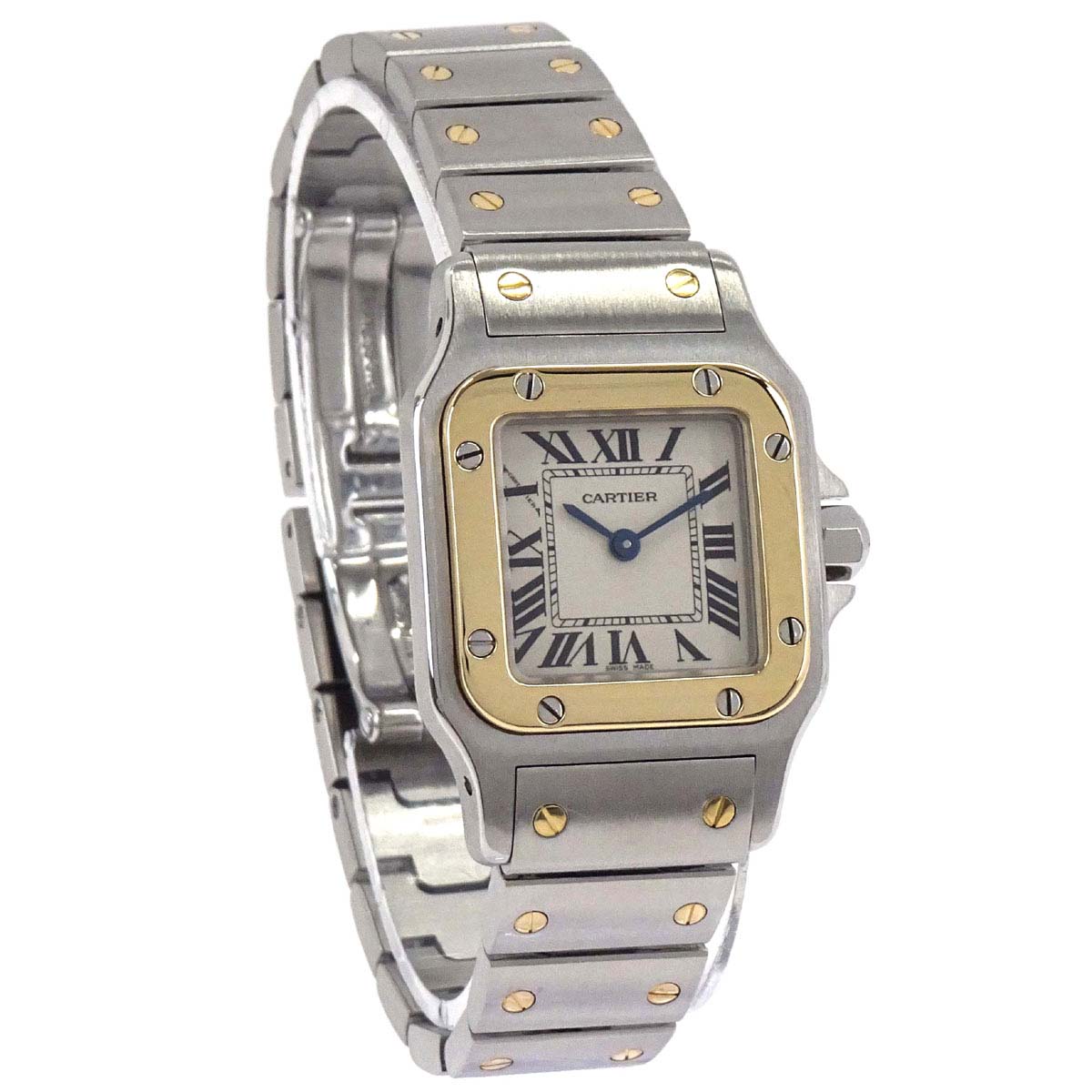Cartier Santos Galbee SM 24mm Ref.1567 Quartz Watch 18KYG SS