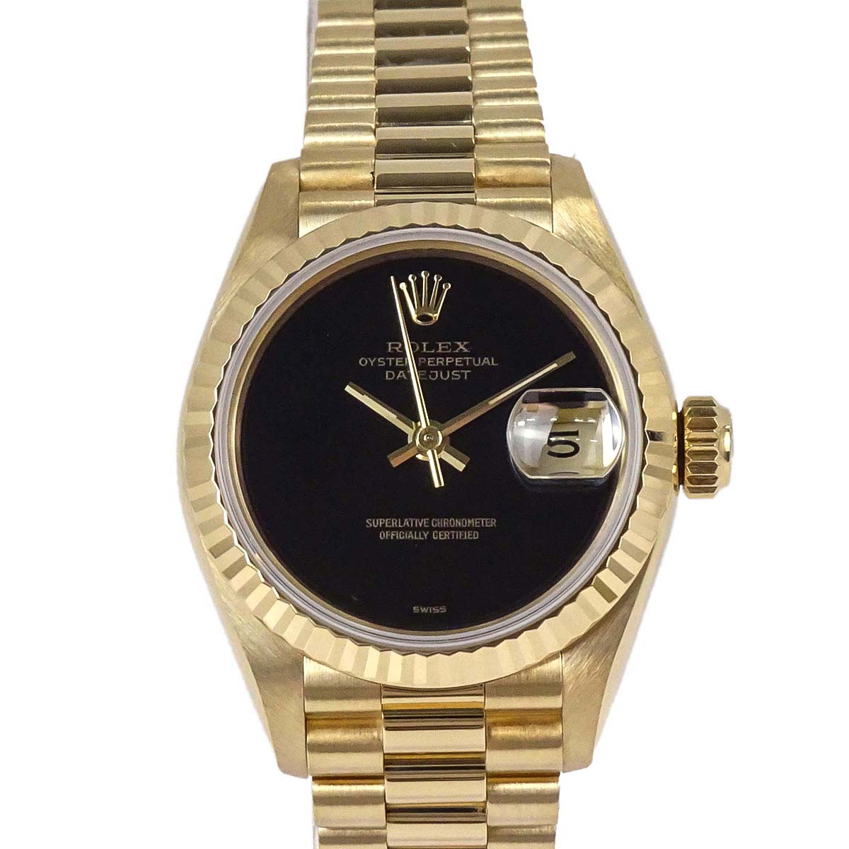 Rolex Oyster Perpetual Datejust Ref.69178 26mm Watch 18KYG Onyx