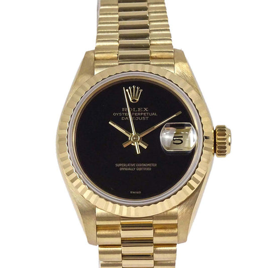 Rolex Oyster Perpetual Datejust Ref.69178 26mm Watch 18KYG Onyx