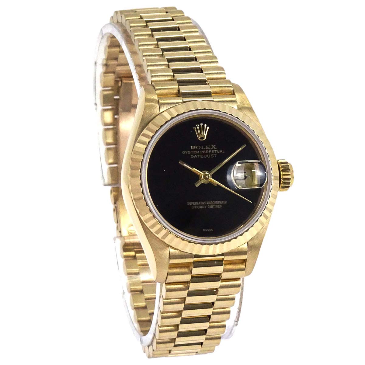 Rolex Oyster Perpetual Datejust Ref.69178 26mm Watch 18KYG Onyx