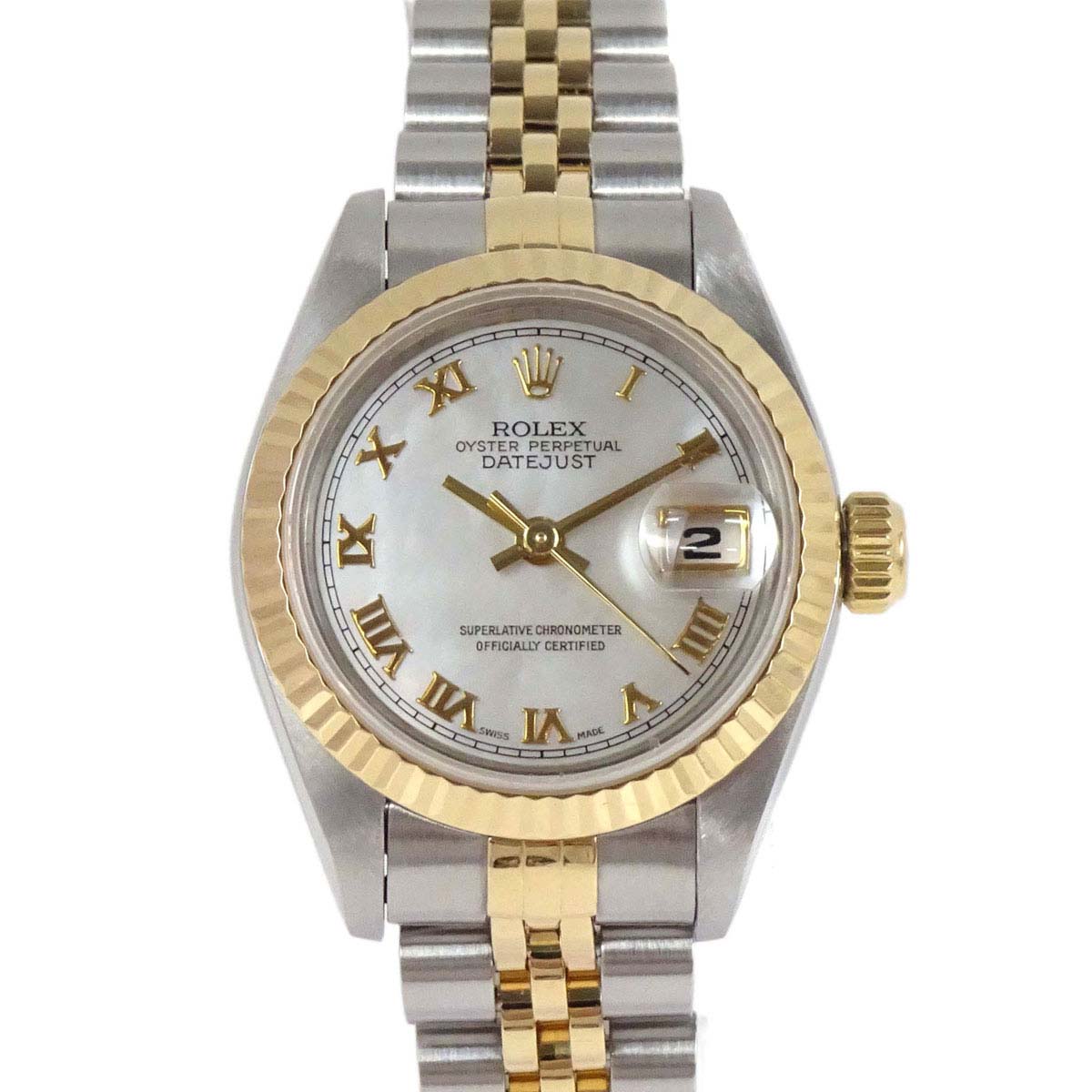 Rolex Oyster Perpetual Datejust 26mm Ref.69173 Watch SS 18KYG