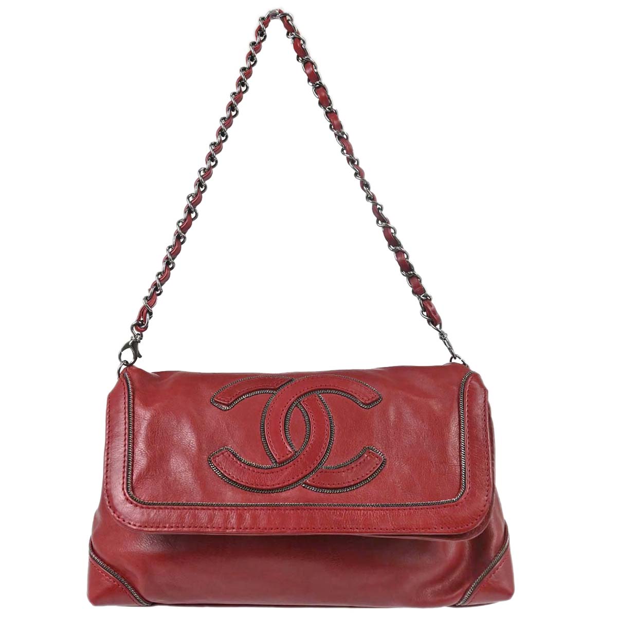 Chanel Burgundy Calfskin Handbag