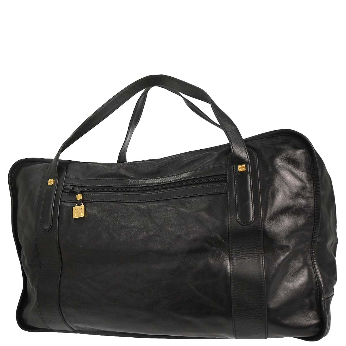 Loewe Black Lambskin Duffle Handbag