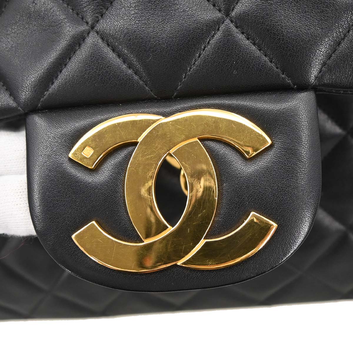 Chanel Black Lambskin Maxi Classic Flap Shoulder Bag