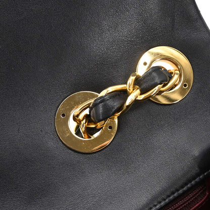 Chanel Black Lambskin Maxi Classic Flap Shoulder Bag