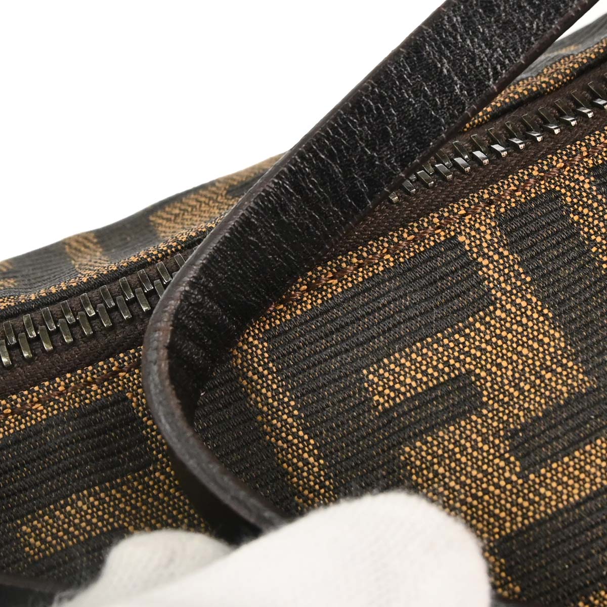 Fendi Brown Canvas Zucca Handbag