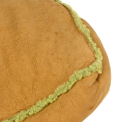 Chanel Brown Green Mouton Tote Handbag