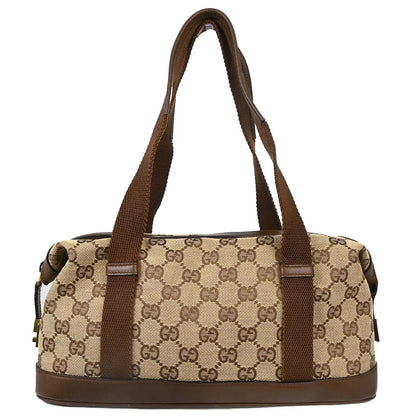 Gucci Beige Brown Canvas GG Handbag
