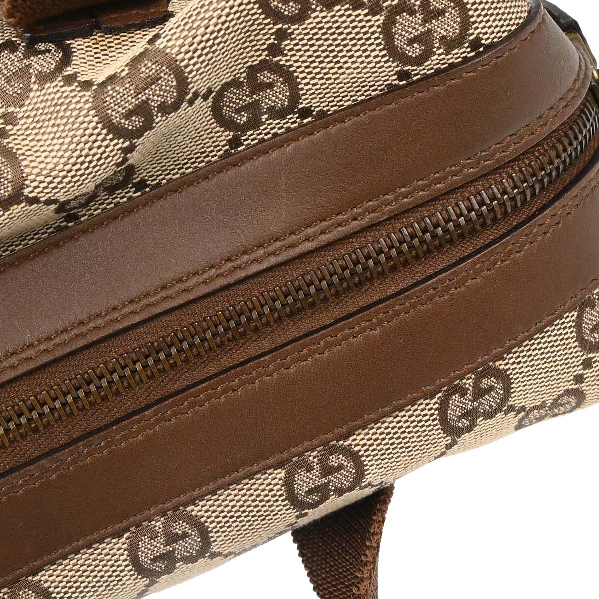 Gucci Beige Brown Canvas GG Handbag