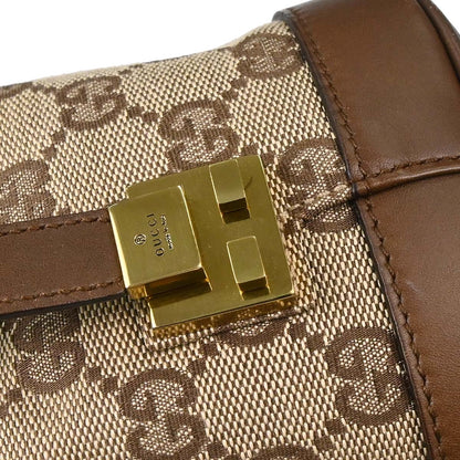Gucci Beige Brown Canvas GG Handbag