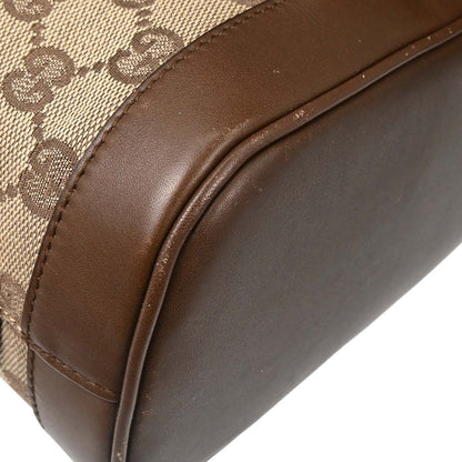 Gucci Beige Brown Canvas GG Handbag
