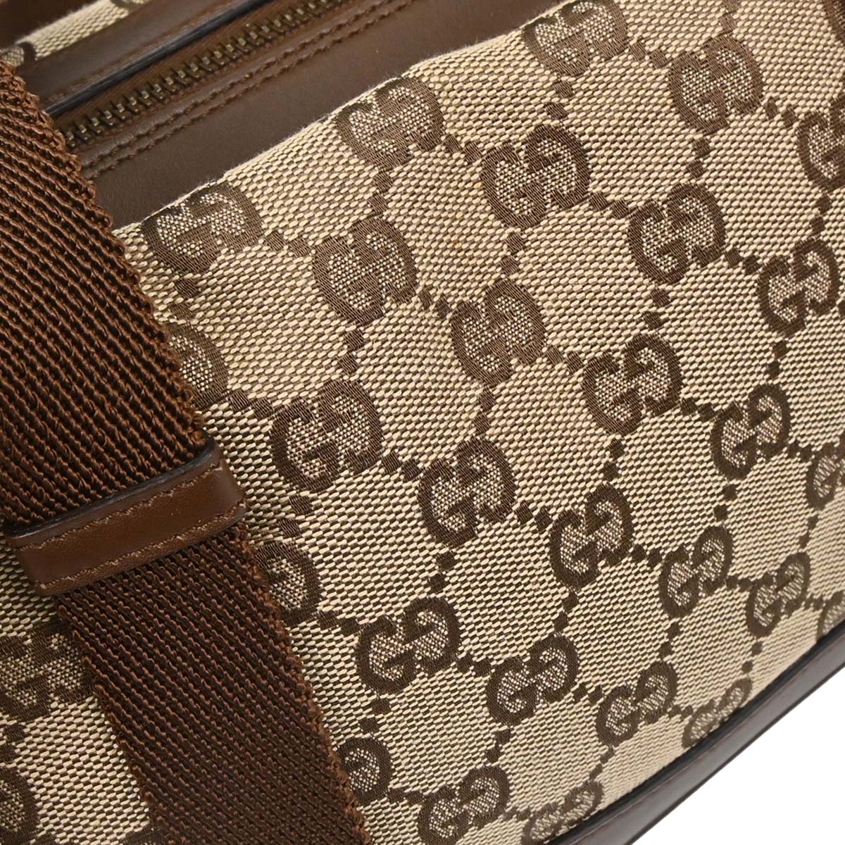 Gucci Beige Brown Canvas GG Handbag