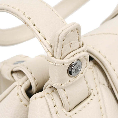 Chanel Ivory Caviar Mademoiselle Lock Handbag