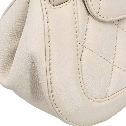 Chanel Ivory Caviar Mademoiselle Lock Handbag