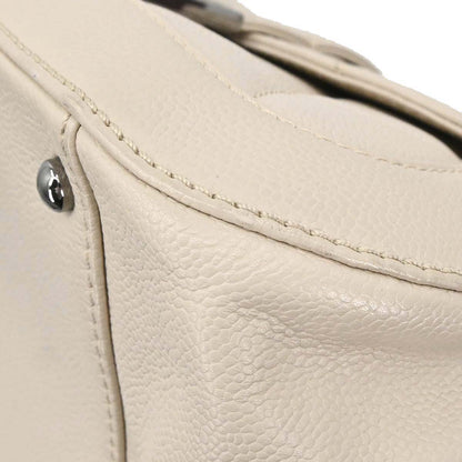 Chanel Ivory Caviar Mademoiselle Lock Handbag