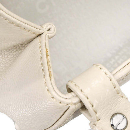 Chanel Ivory Caviar Mademoiselle Lock Handbag