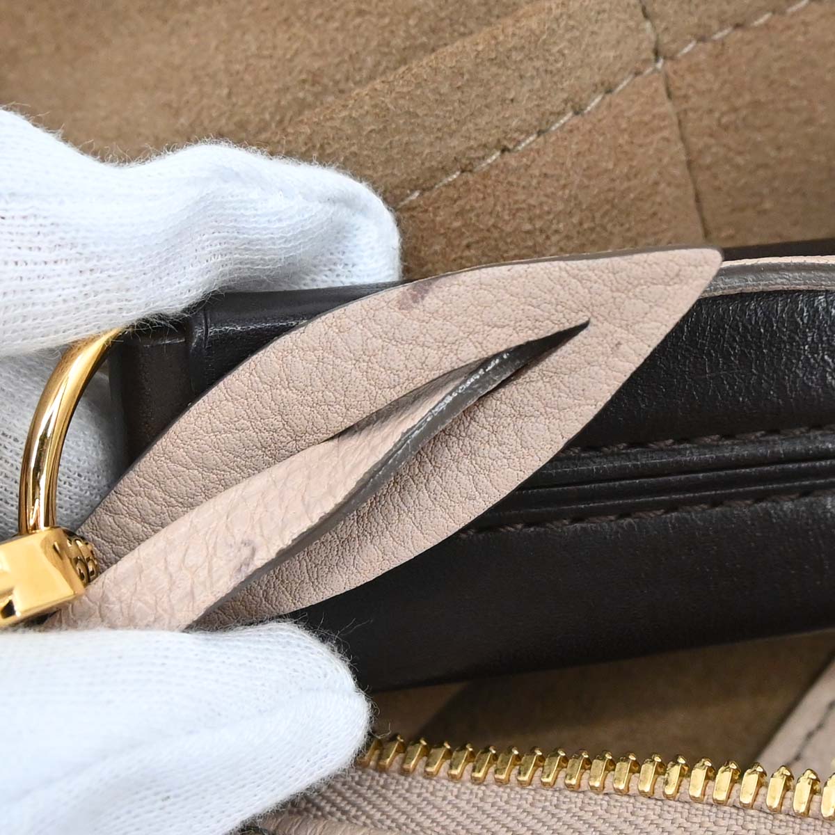 Louis Vuitton Beige Mahina Selene MM 2way Shoulder Handbag M94275