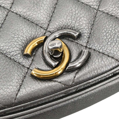 Chanel 2016-2017 Gray Calfskin Casual Pocket Flap Bag Shoulder Bag