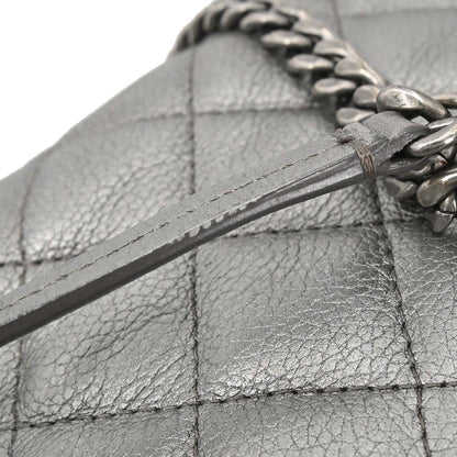 Chanel 2016-2017 Gray Calfskin Casual Pocket Flap Bag Shoulder Bag