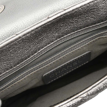 Chanel 2016-2017 Gray Calfskin Casual Pocket Flap Bag Shoulder Bag