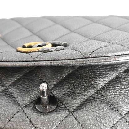 Chanel 2016-2017 Gray Calfskin Casual Pocket Flap Bag Shoulder Bag