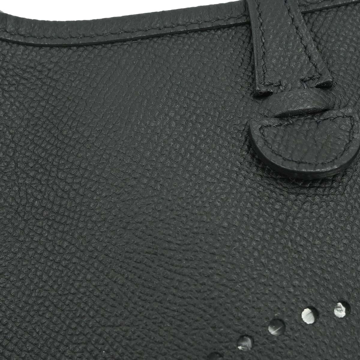 Hermes Black Epsom Evelyne TPM Shoulder Bag