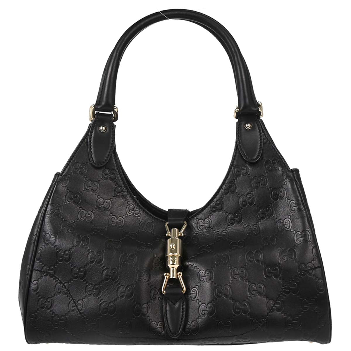 Gucci Black Guccissima Leather Jackie Handbag