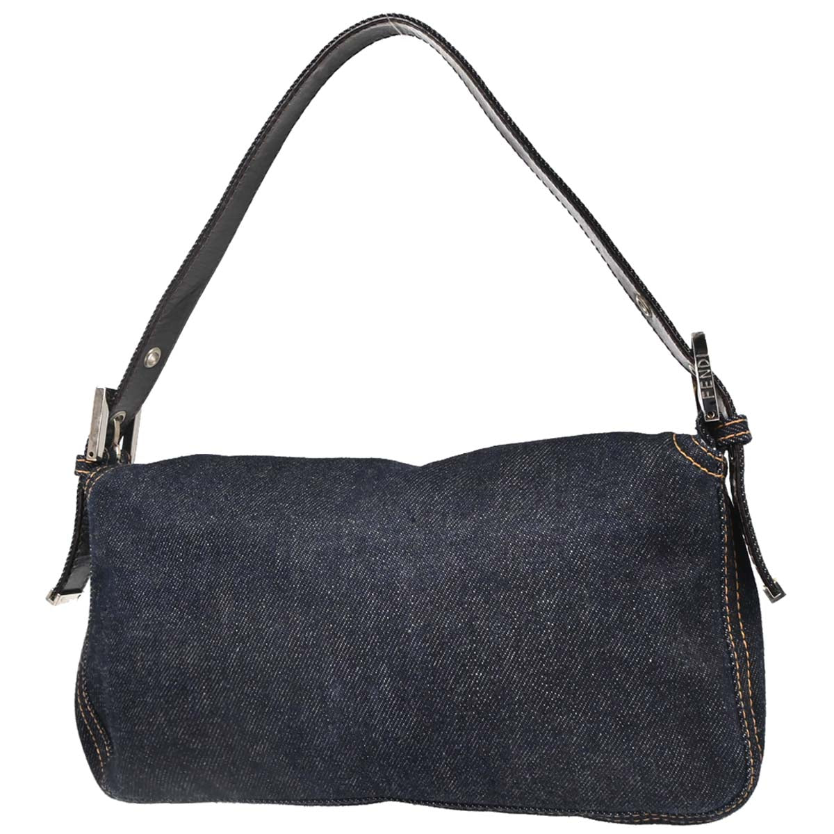 Fendi Navy Denim Baguette Handbag