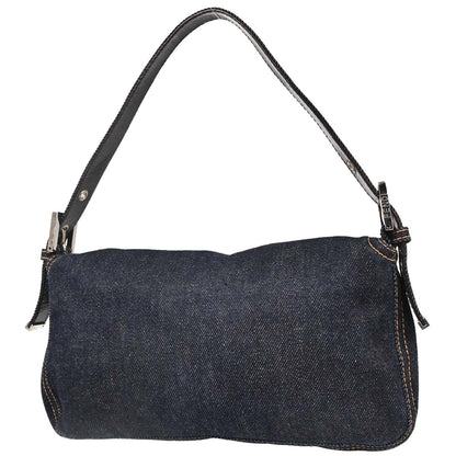 Fendi Navy Denim Baguette Handbag