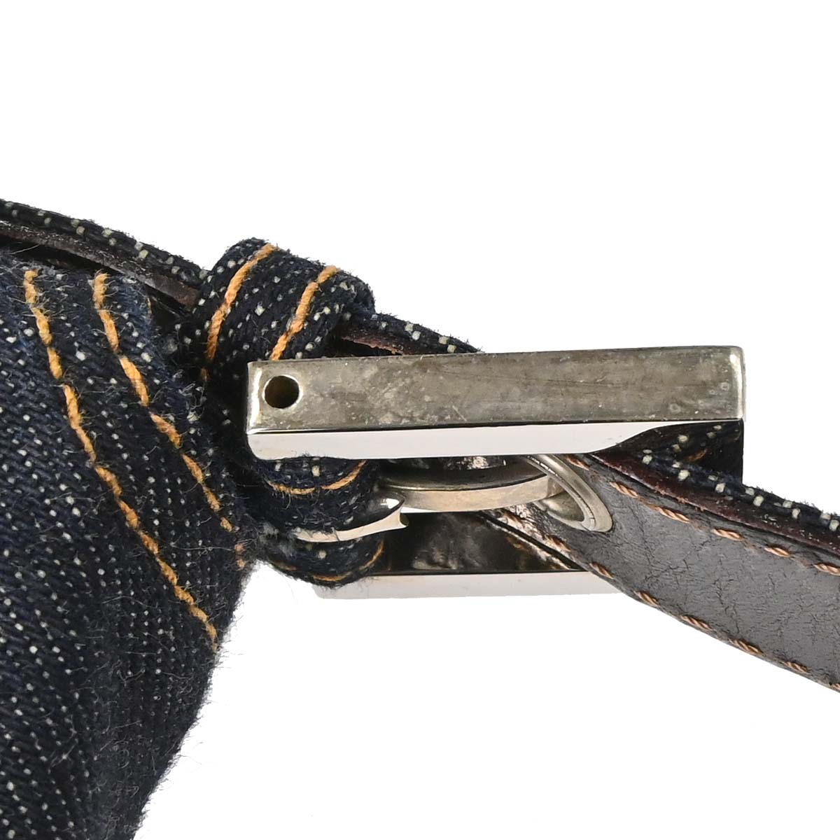 Fendi Navy Denim Baguette Handbag