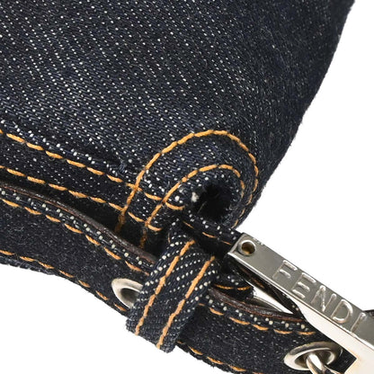 Fendi Navy Denim Baguette Handbag