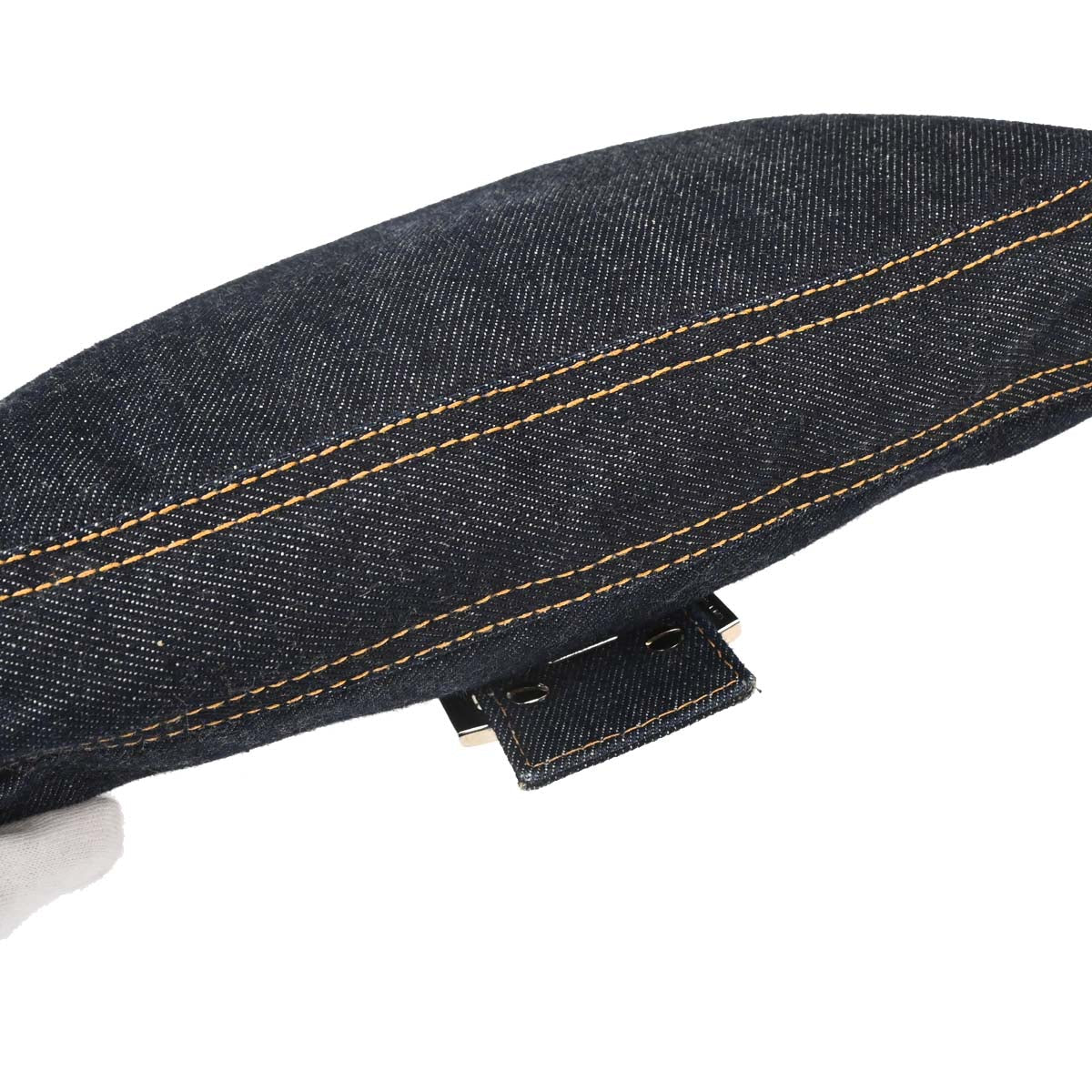 Fendi Navy Denim Baguette Handbag