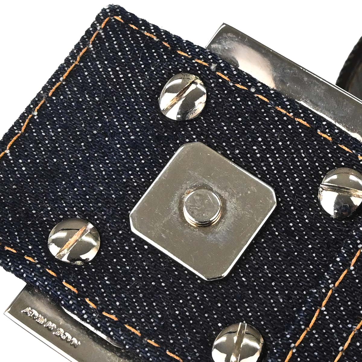 Fendi Navy Denim Baguette Handbag