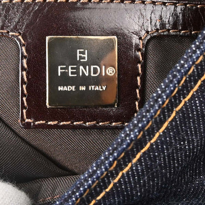 Fendi Navy Denim Baguette Handbag