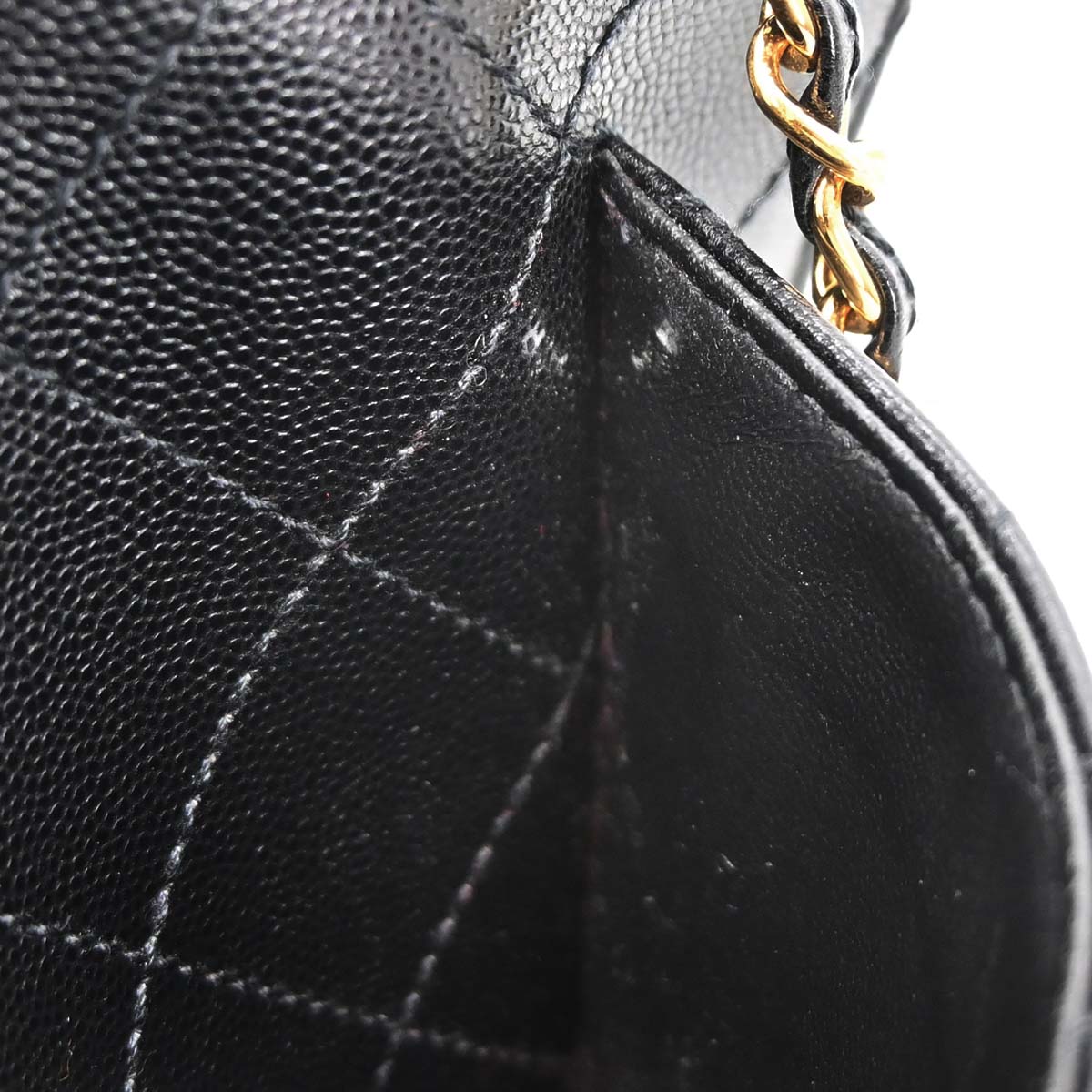 Chanel 1997-1999 Black Caviar Jumbo Classic Single Flap Shoulder Bag