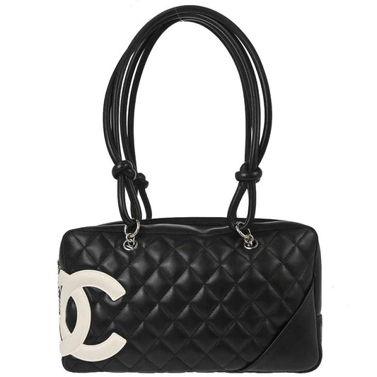 Chanel Black Calfskin Cambon Ligne Bowling Bag