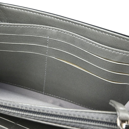 Chanel Black Lambskin Camellia Long Bifold Wallet