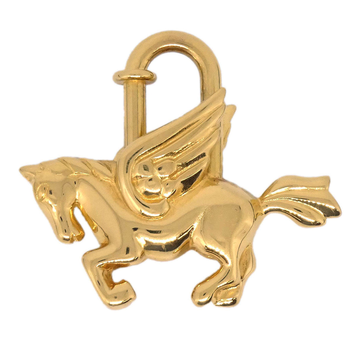 Hermes 1993 Le Cheval Pegasus Cadena Gold Small Good