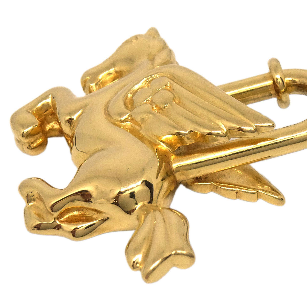 Hermes 1993 Le Cheval Pegasus Cadena Gold Small Good